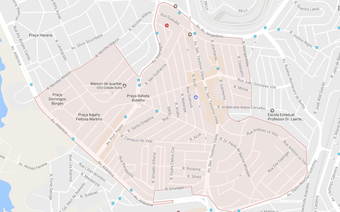 Bản đồ của Cidade Dutra São Paulo