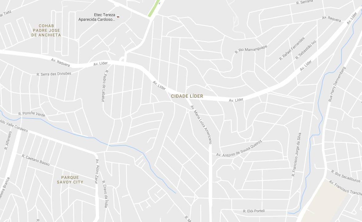 Bản đồ của Cidade Líder São Paulo