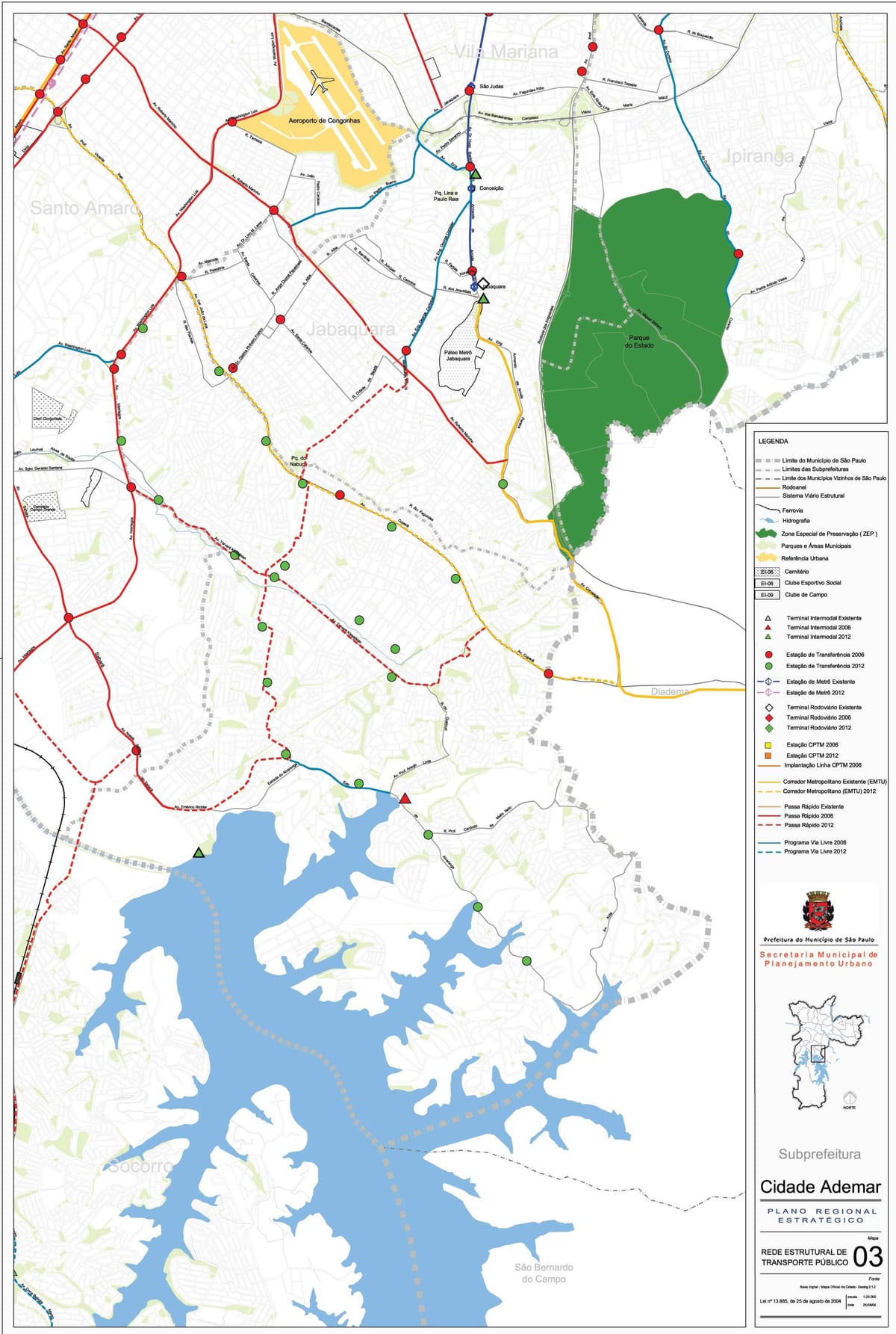 Bản đồ của Cidade Lucas São Paulo - Công vận chuyển