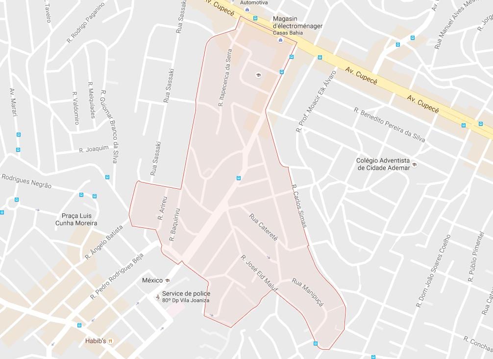 Bản đồ của Cidade Lucas São Paulo