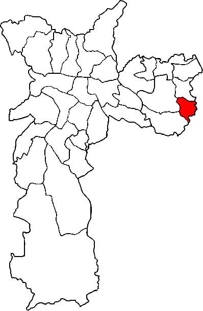 Bản đồ của Cidade Tiradentes phụ tỉnh São Paulo