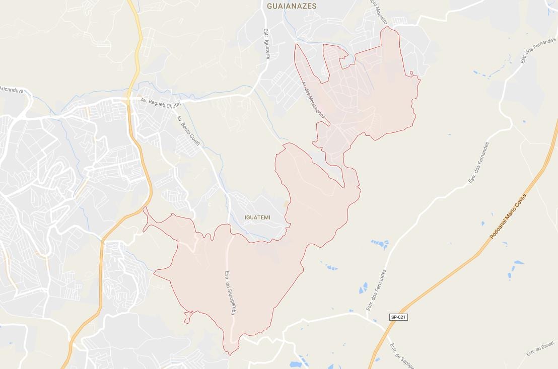 Bản đồ của Cidade Tiradentes São Paulo