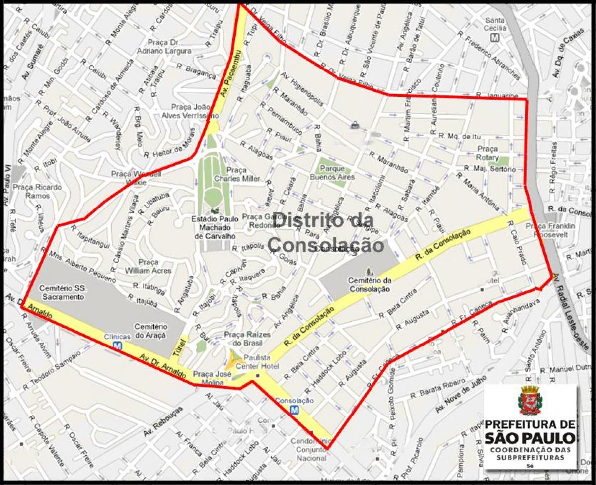 Bản đồ của Consolação São Paulo