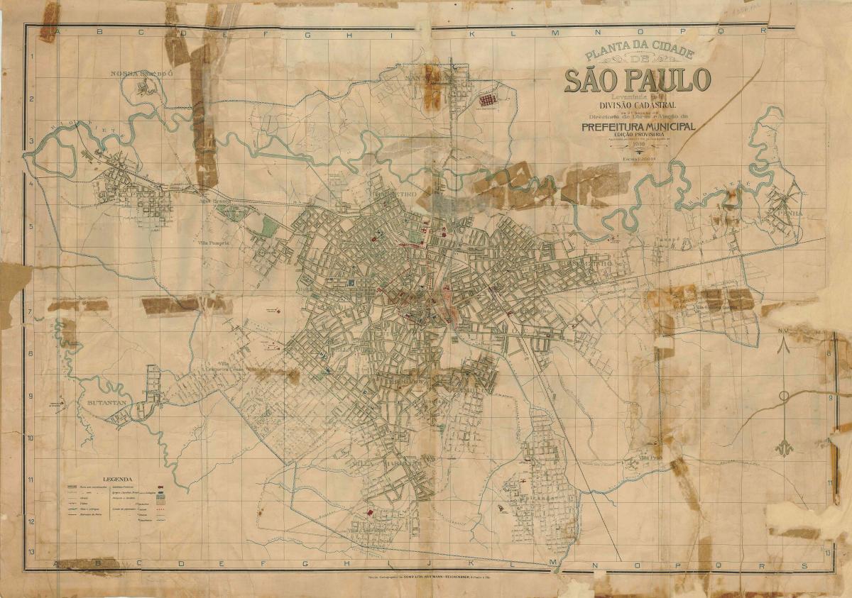 Bản đồ của cựu São Paulo - 1916