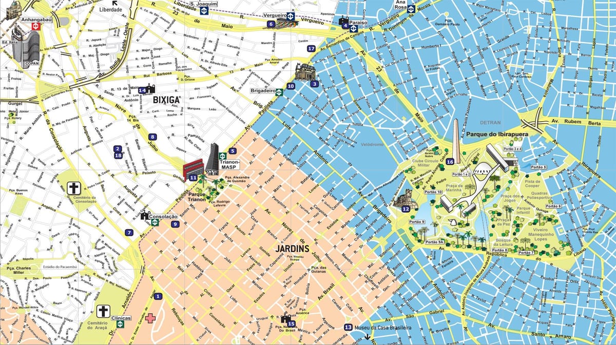 Bản đồ của du lịch São Paulo