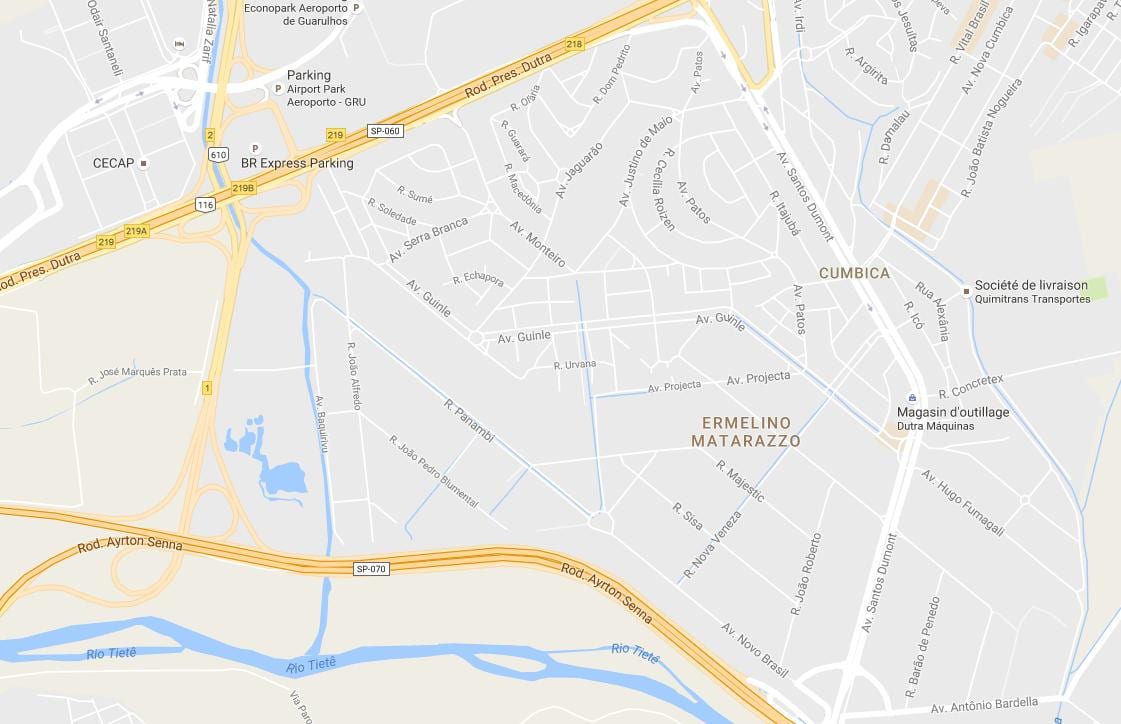 Bản đồ của Ermelino mát-xa dầu São Paulo