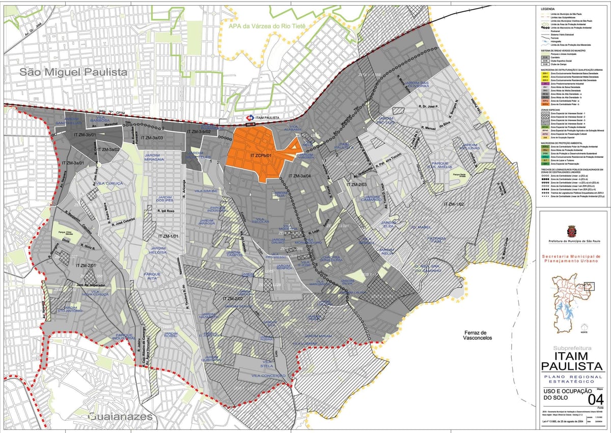 Bản đồ của Itaim são paulo - Vila Curuçá São Paulo - Nghề nghiệp của đất