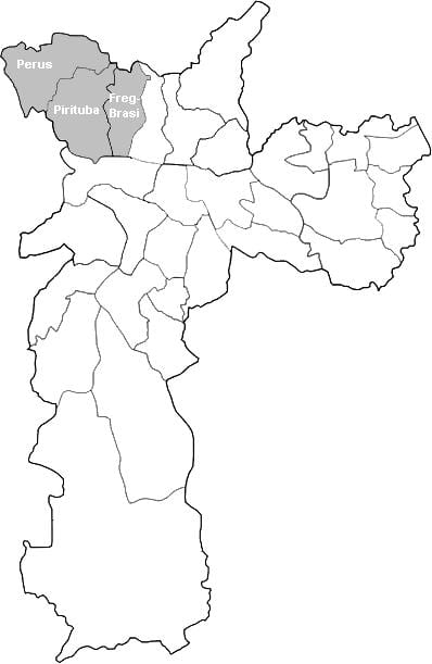 Bản đồ của khu Noroeste São Paulo