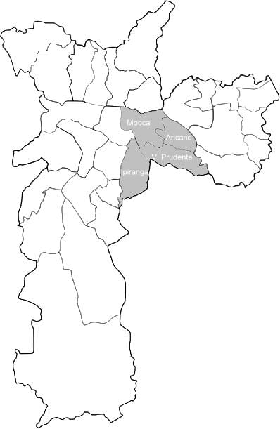 Bản đồ của khu Sudeste São Paulo