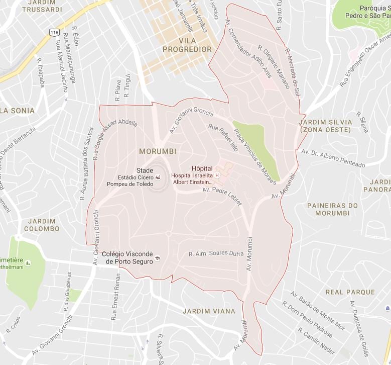 Bản đồ của lực thế giới São Paulo
