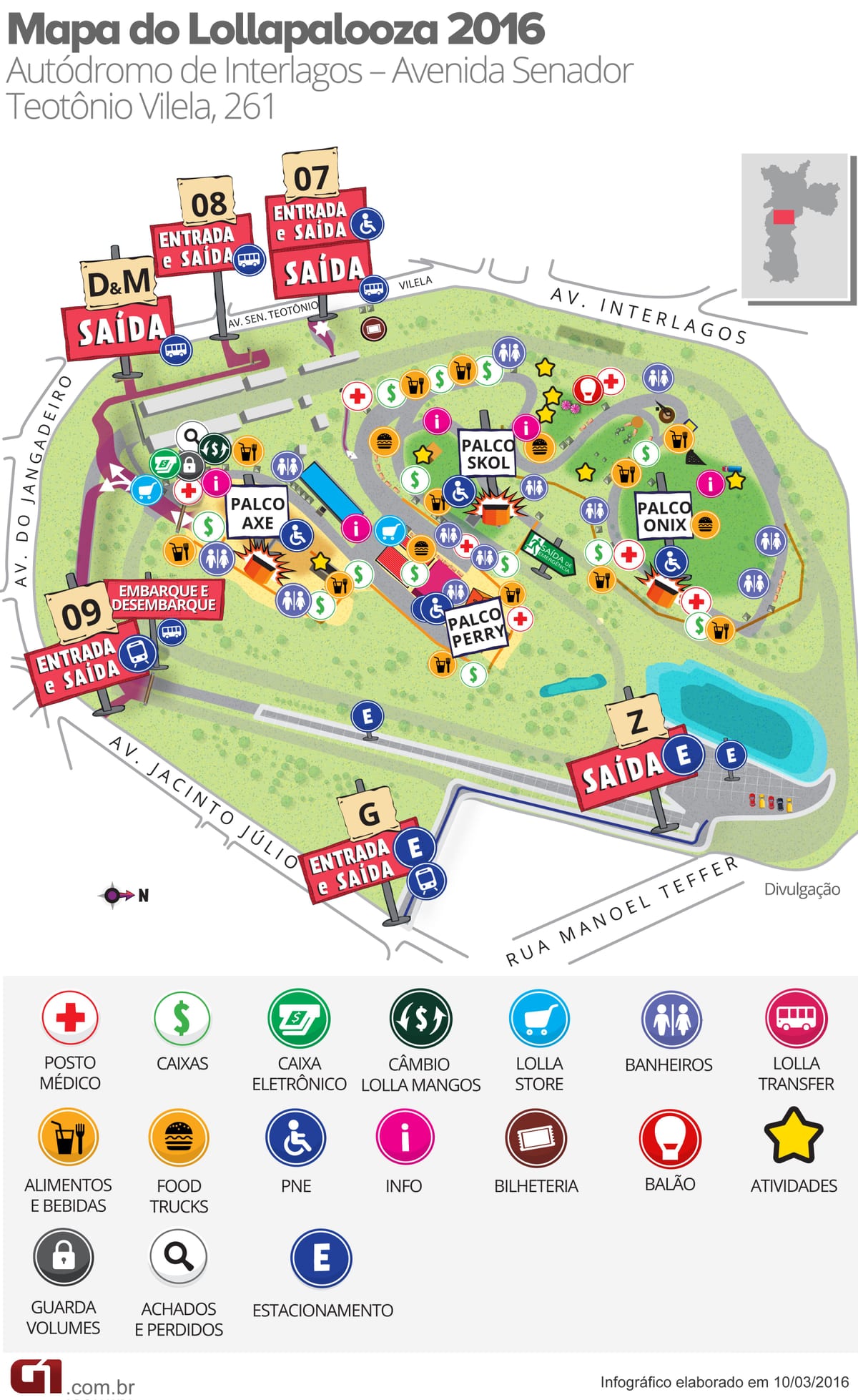 Bản đồ của Mạch của Interlagos