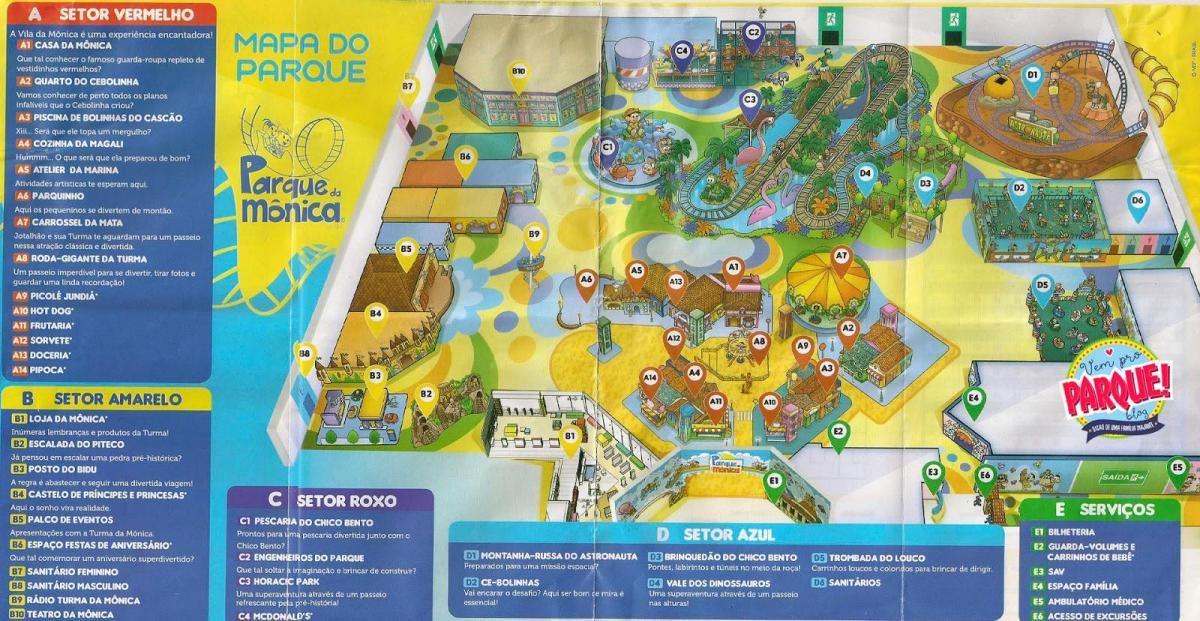 Bản đồ của Monica park
