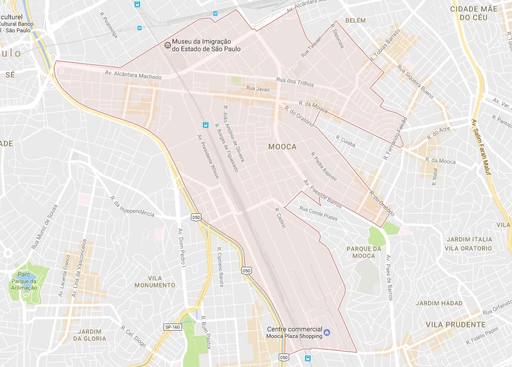 Bản đồ của Mooca São Paulo