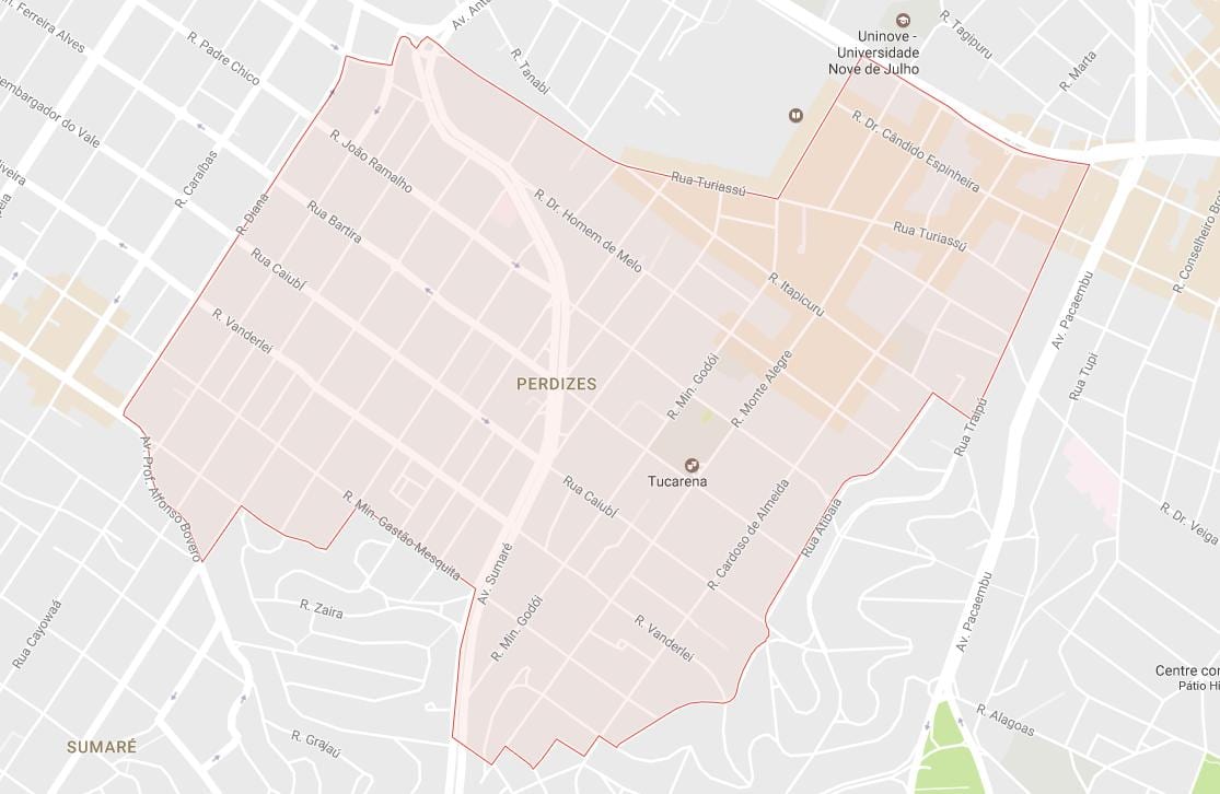Bản đồ của Perdizes São Paulo