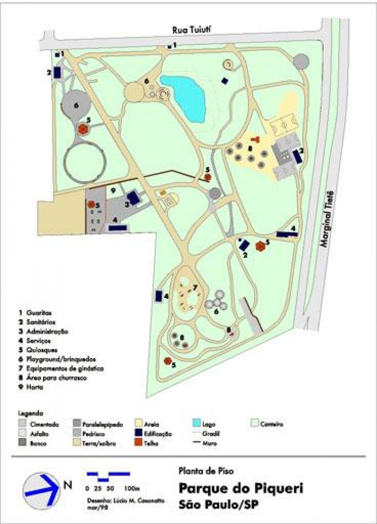 Bản đồ của Piqueri São Paulo Park
