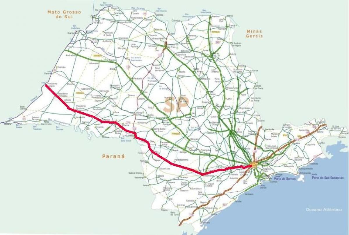 Bản đồ của Raposo Chủ đường cao tốc - SP 270