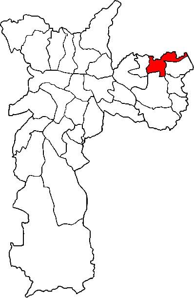 Bản đồ của São Miguel Đơn phụ tỉnh São Paulo