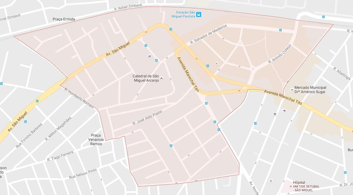 Bản đồ của São Miguel Đơn São Paulo