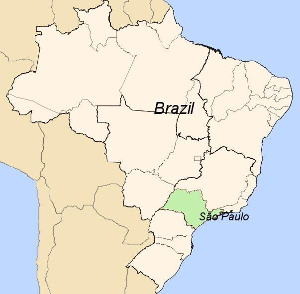 Bản đồ của São Paulo, Brazil