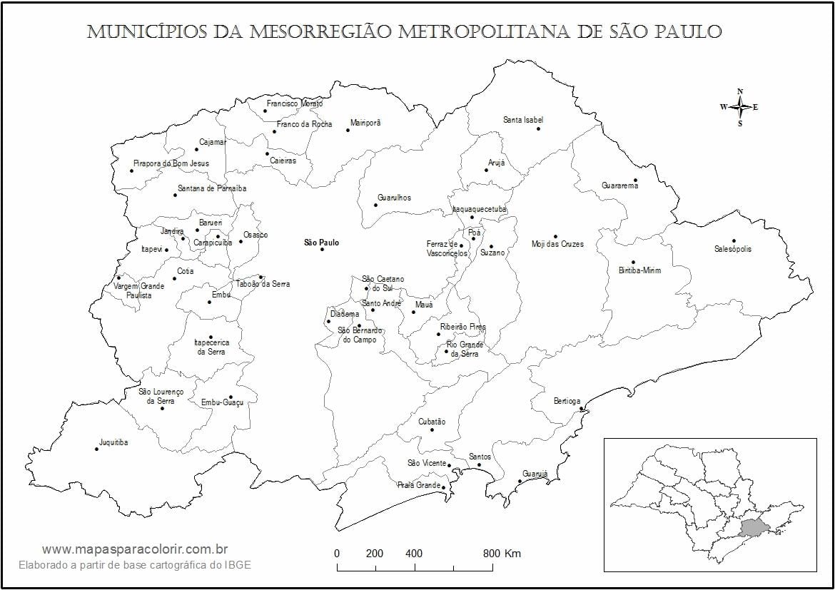 Bản đồ của São Paulo trinh