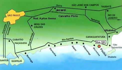 Bản đồ của São Paulo bãi biển