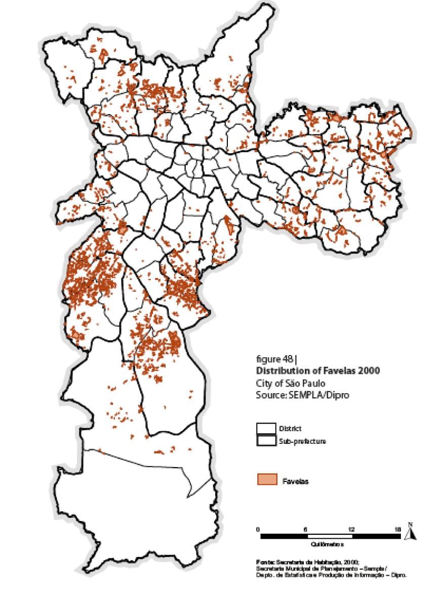 Bản đồ của São Paulo khu ổ chuột