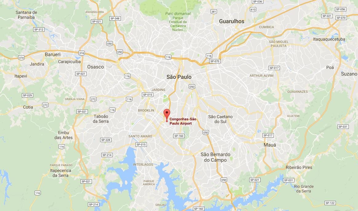 Bản đồ của São Paulo sân bay quốc tế salvador