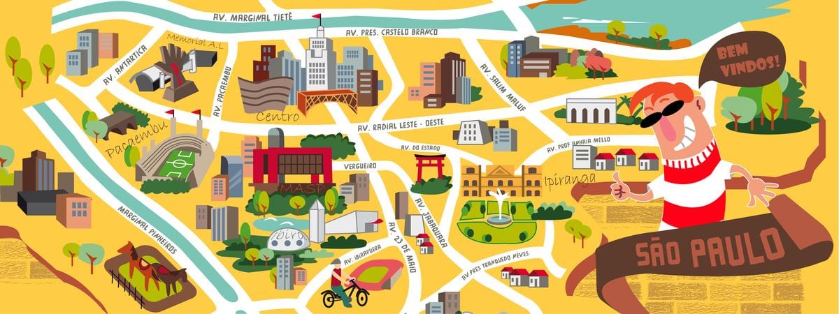 Bản đồ của São Paulo thiết kế