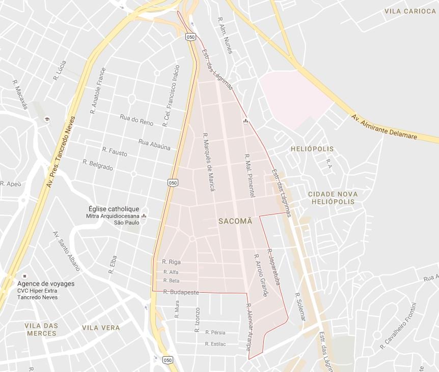 Bản đồ của Sacomã São Paulo