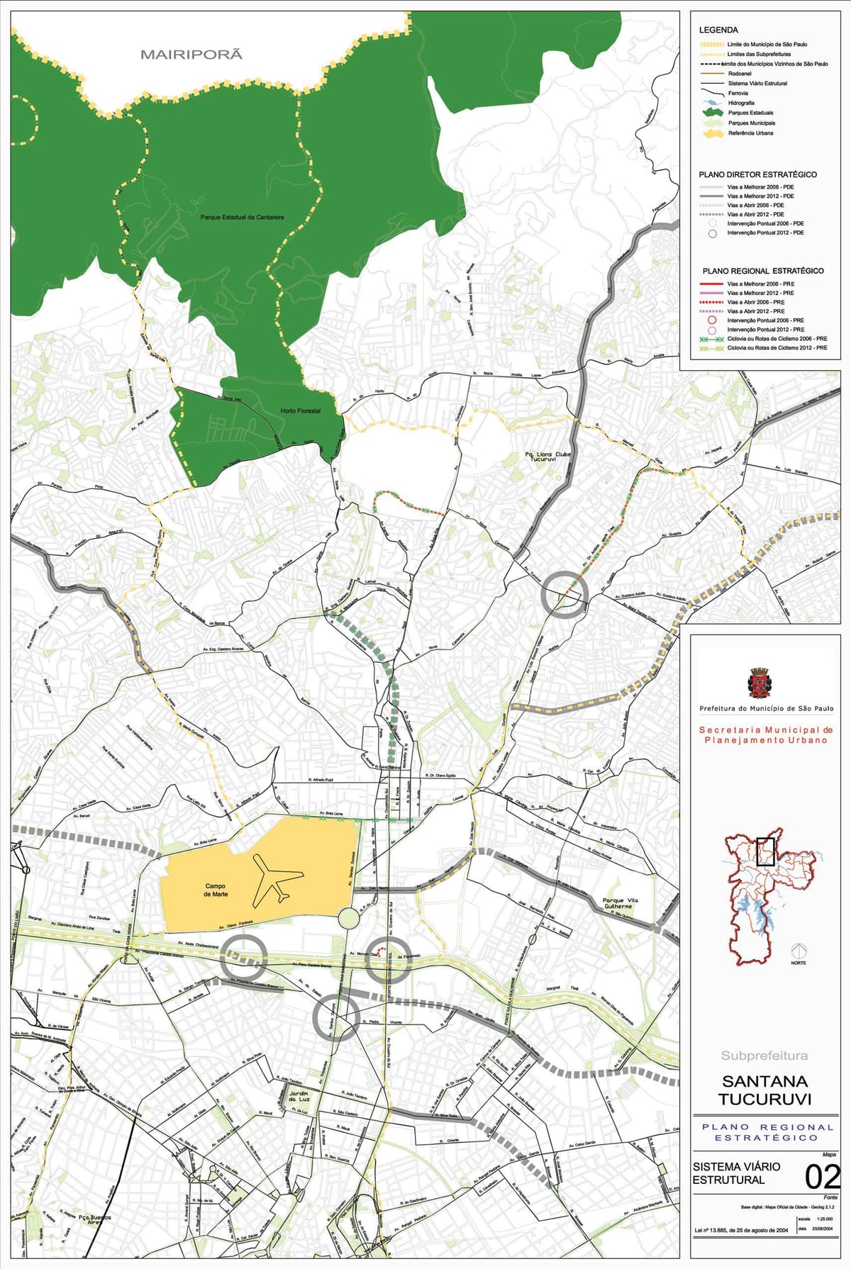 Bản đồ của Santana São Paulo - Đường