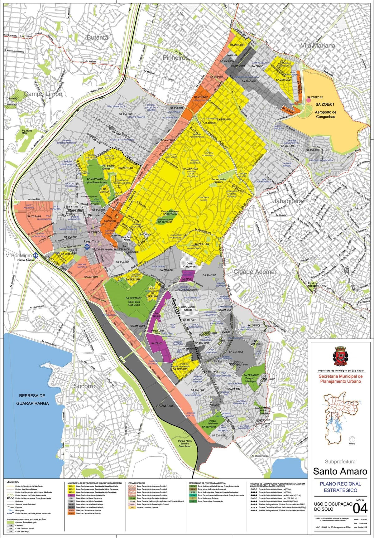 Bản đồ của Santo Tất São Paulo - Nghề nghiệp của đất