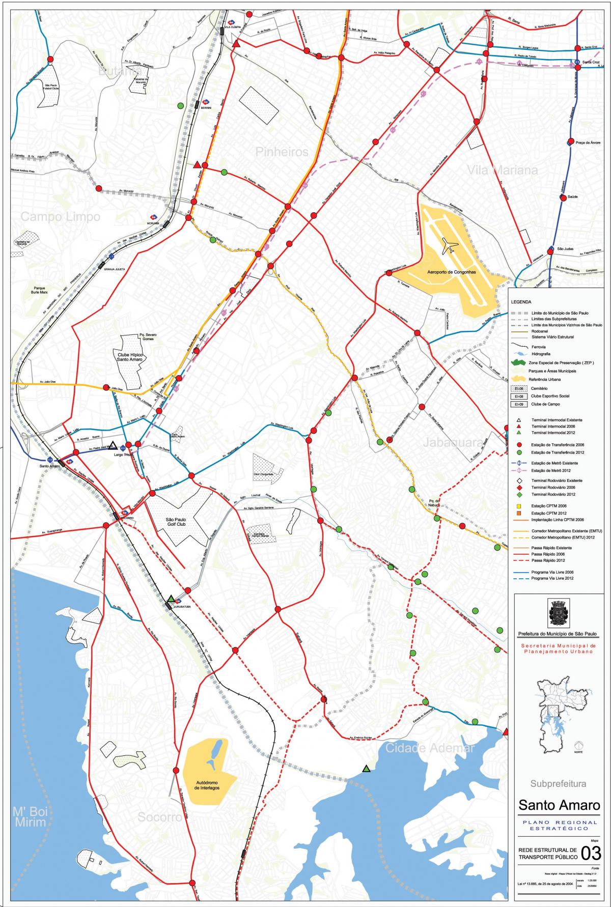 Bản đồ của Santo Tất São Paulo - Công vận chuyển