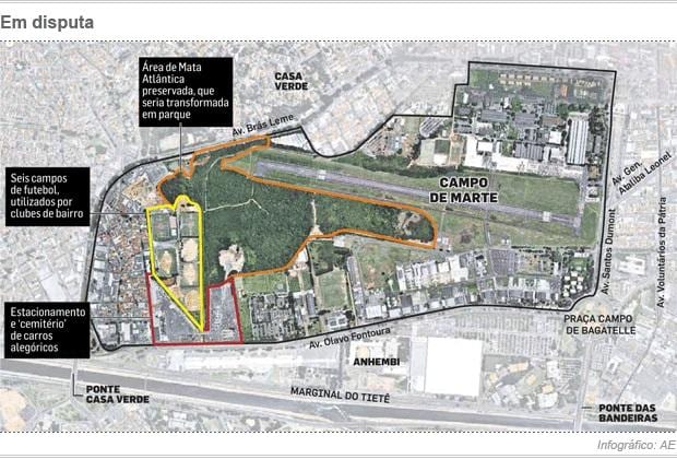 Bản đồ của Sao Paulo Campo de Quang sân bay