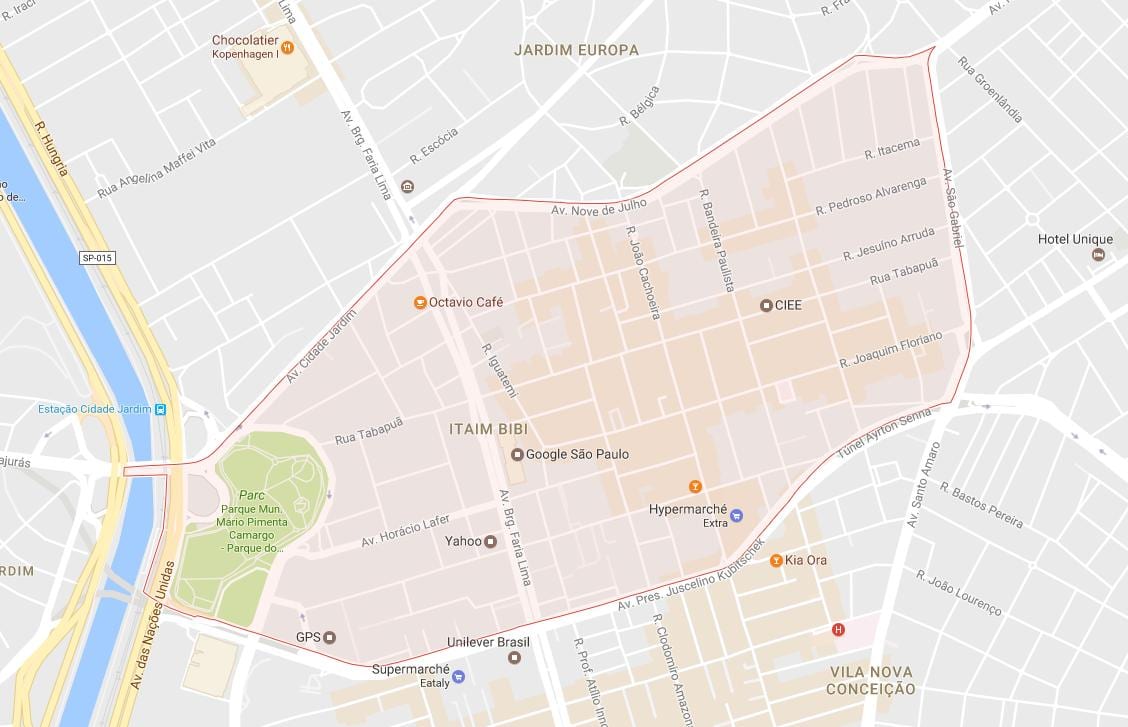 Bản đồ của sao paulo São Paulo