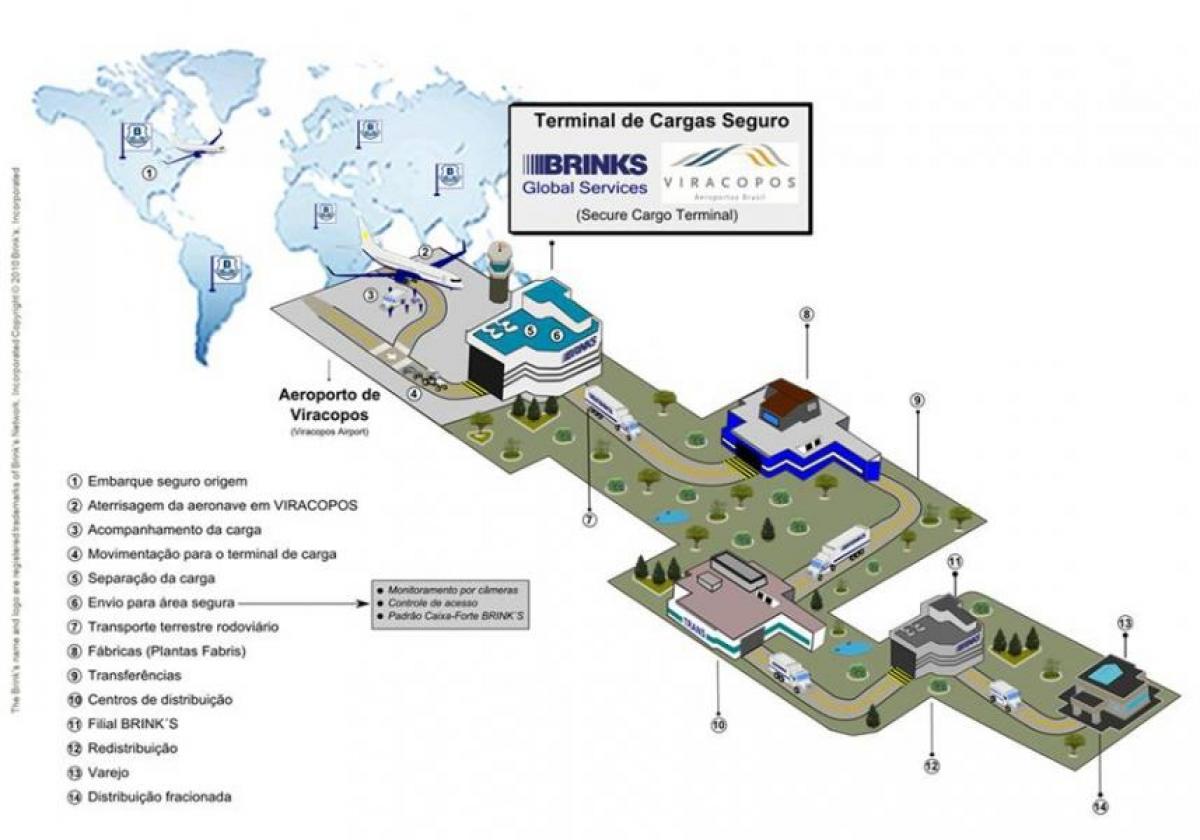 Bản đồ của sân bay quốc tế Viracopos - thiết bị đầu Cuối an ninh cao