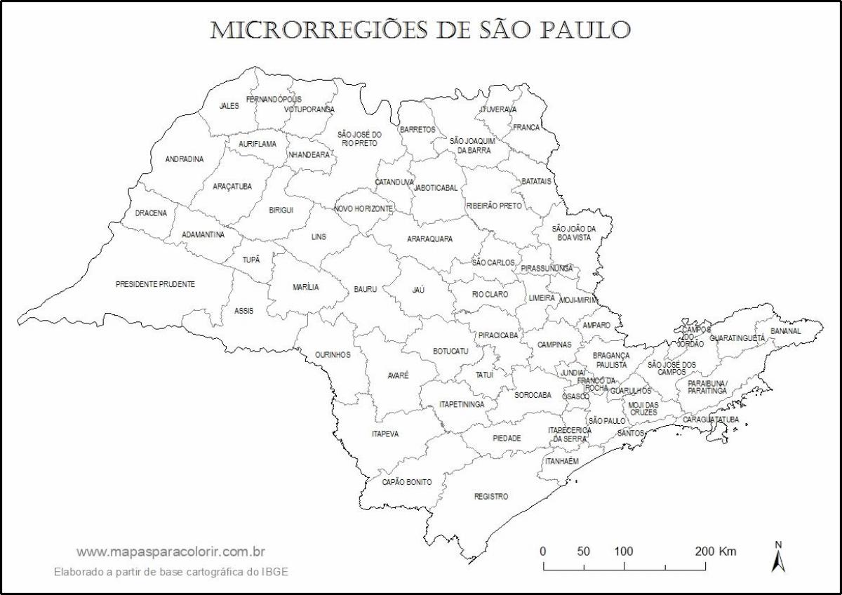 Bản đồ của São Paulo máu - vi khu vực
