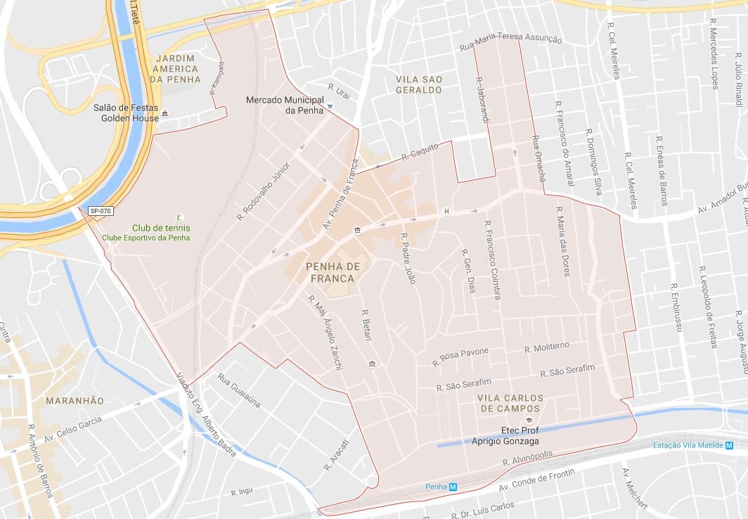 Bản đồ tây vọng dương São Paulo