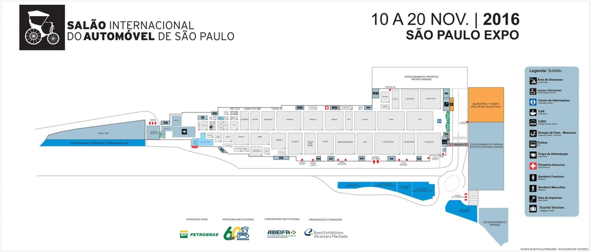 Bản đồ của tự động hiển thị São Paulo
