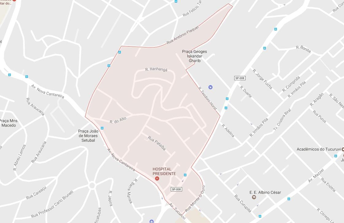 Bản đồ của Tucuruvi São Paulo