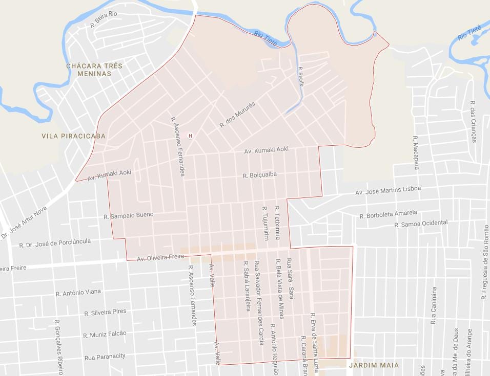 Bản đồ của Vườn Helena São Paulo