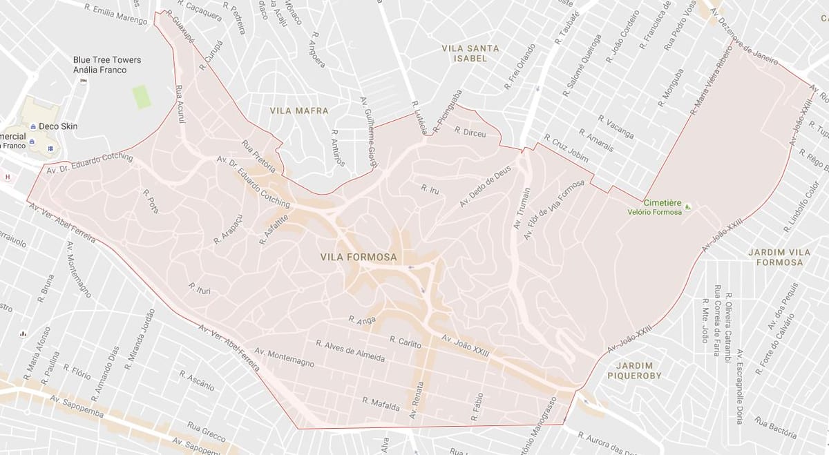 Bản đồ của Vila Formosa São Paulo