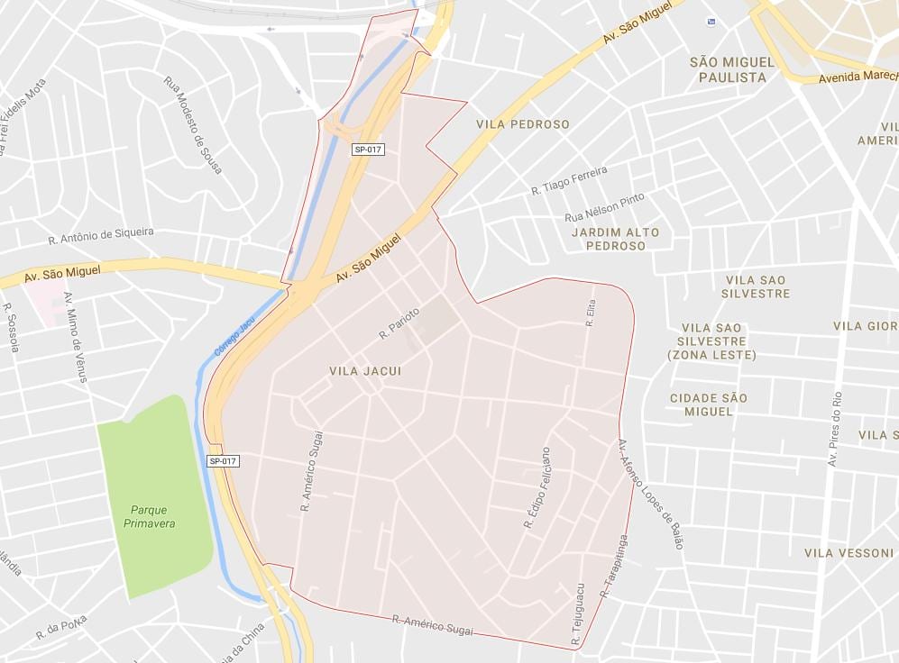 Bản đồ của Vila Jacuí São Paulo
