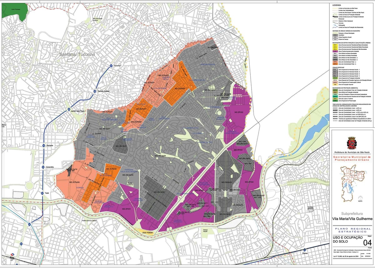 Bản đồ của Vila Maria São Paulo - Nghề nghiệp của đất