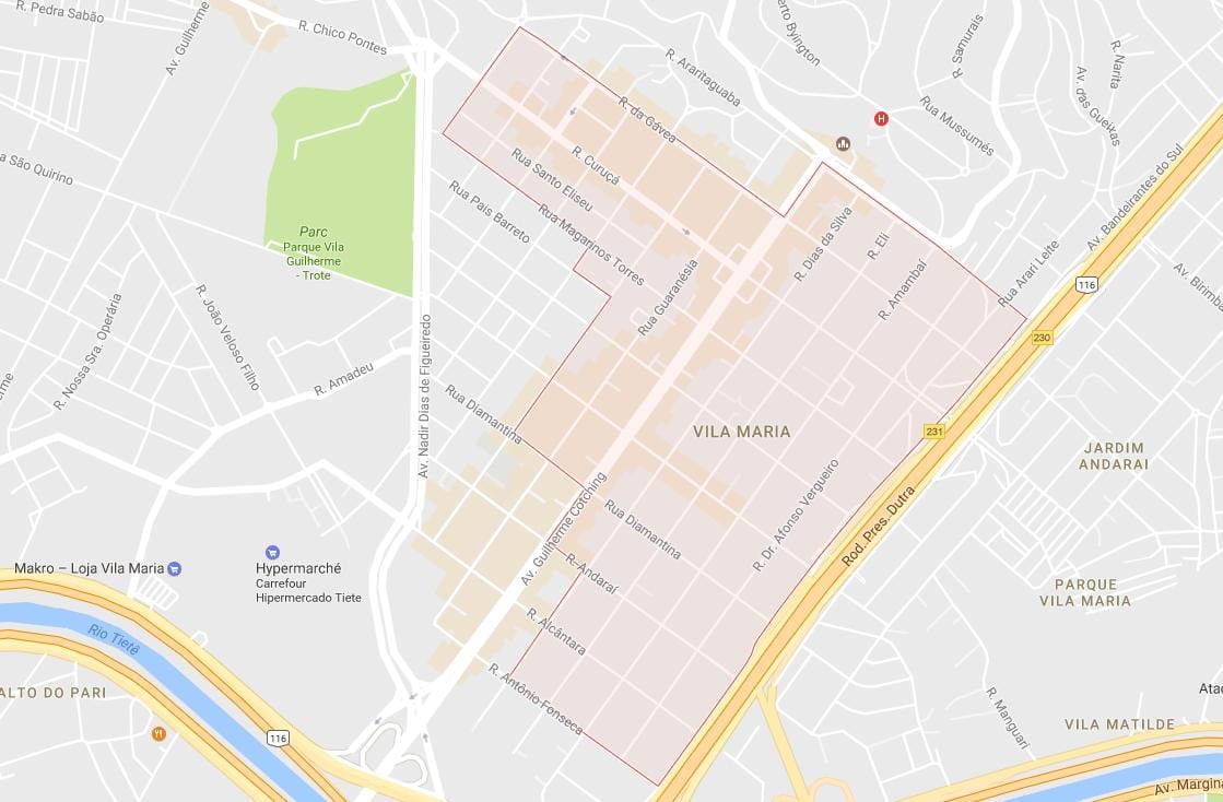 Bản đồ của Vila Maria São Paulo