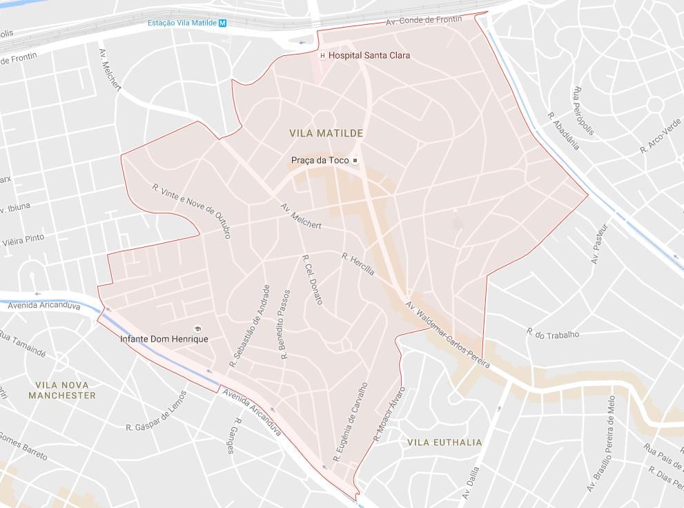 Bản đồ của Vila Matilde São Paulo