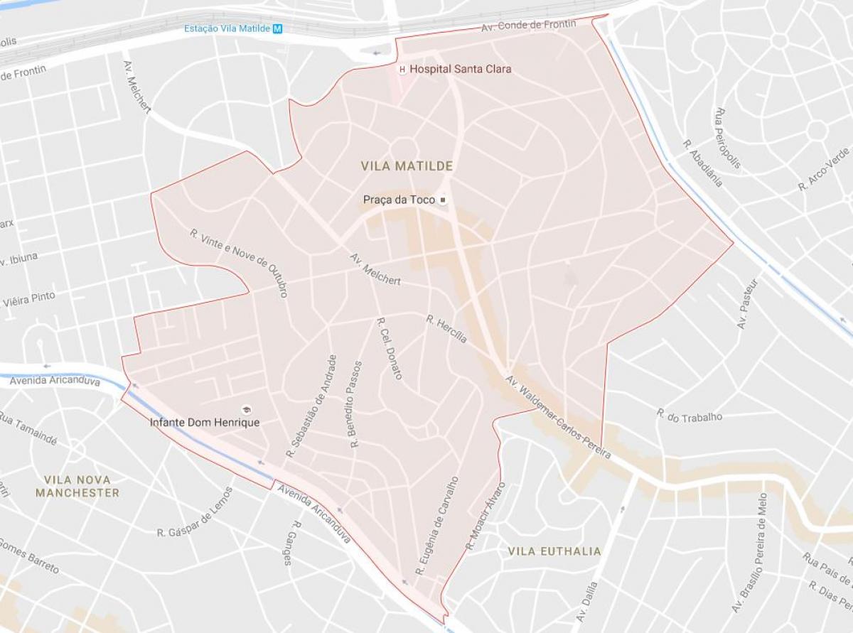 Bản đồ của Vila Matilde São Paulo