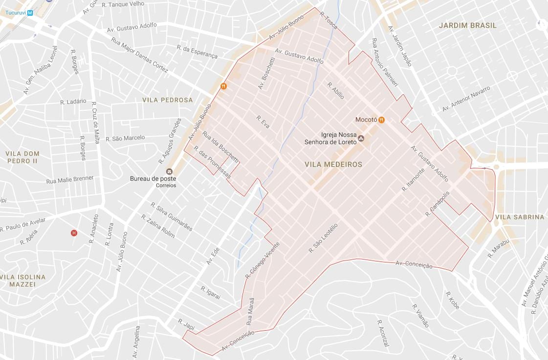 Bản đồ của Vila Medeiros São Paulo