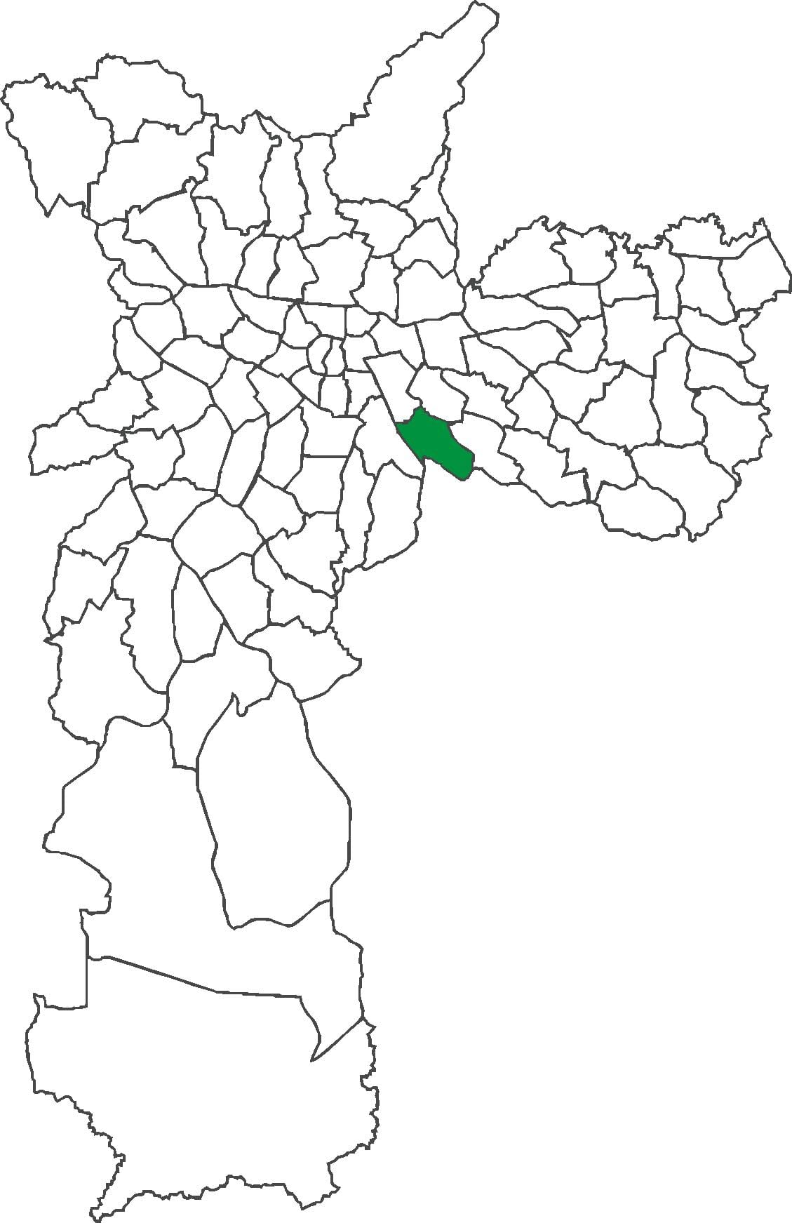 Bản đồ của Vila Prudente quận