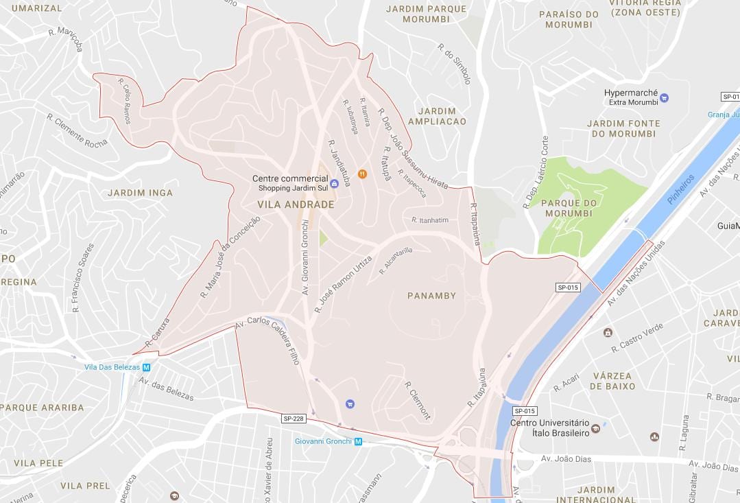 Bản đồ của Vila Sướng São Paulo