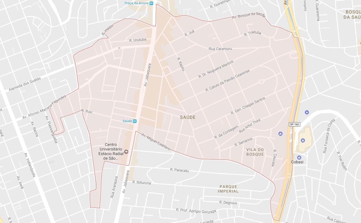 Bản đồ của y tế São Paulo